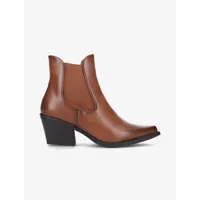 chelsea boots style santiag - camel - femme -