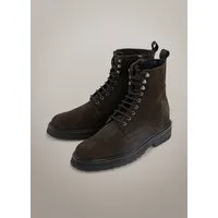 boots à lacets en cuir velours epsom nimonico #wearindependent, marron foncé