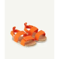 sandales ouvertes bébé garçon à scratch oranges - 6-12 m