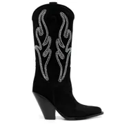 sonora- crystal detail suede western boots