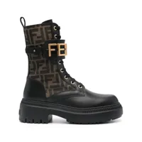 fendi- fendigraphy leather biker boots
