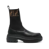 fendi- domino leather boots