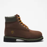 6-inch boot timberland premium pour enfant en marron/orange marron foncé, taille 35