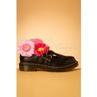 8065 smooth mary jane shoes en noir