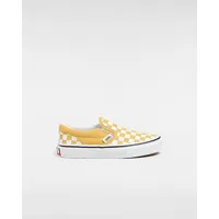 vans chaussures kids classic slip-on checkerboard enfant (4-8 ans) (color theory checkerboard golden glow) enfant jaune, taille 28