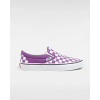 vans chaussures classic slip-on checkerboard (color theory checkerboard purple magic) unisex violet, taille 34.5