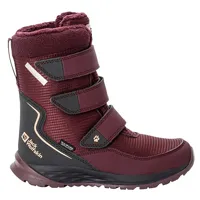 jack wolfskin - kid's polar boot texapore high vc - chaussures hiver taille 35, rouge