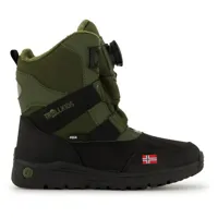 trollkids - kid's narvik winter boots xt - chaussures hiver taille 29, noir/vert olive