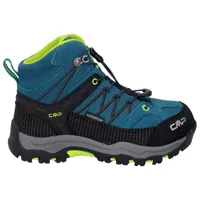 cmp - kid's rigel mid trekking shoes waterproof - chaussures de randonnée taille 35, bleu/noir