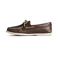 sperry top-sider men's a/o 2-eye boat shoe, brown/buck brown, 6.5 wide us
