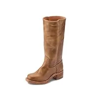 frye campus bottes de cowboy pour femme - marron - cuir brun foncé, 38 eu