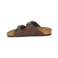 birkenstock arizona, sandales de coupe étroite, bout ouvert homme, marron (brun foncé)- 42 eu