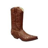 sendra boots , bottes western mixte adulte - marron - marron, 40 eu