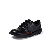 kickers kick lo w core, chaussures de ville à lacets pour femme - noir (black/black) - 42 eu, 8 uk
