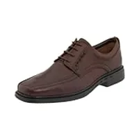 clarks un.kenneth chaussures à lacets pour homme, marron (cuir brun foncé), 40 eu
