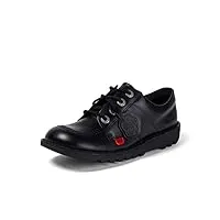 kickers kick lo w core, chaussures de ville à lacets pour femme - noir (black/black) - 37 eu, 4 uk