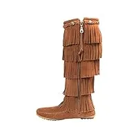 minnetonka - 5-layer fringe boot - taille 40 - marron