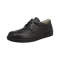 finn comfort homme york brogue chaussures basses à lacets, noir togo, 41 eu
