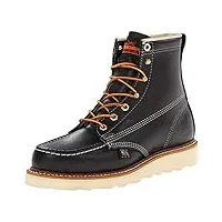 thorogood mens 6'' moc toe wedge 814-6201 black leather boots 41.5 eu