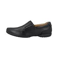clarks recline free, chaussures de ville homme - noir (black leather), 41.5 eu (7.5 uk)
