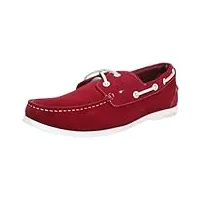 tommy hilfiger chino 7c, chaussures bateau homme - rouge - rouge - rot (red 600), 45 eu