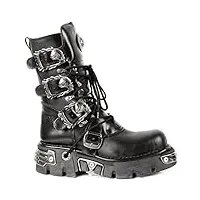 new rock shoes - classic reactor boots with skull buckles uk 7
