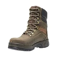 wolverine men's cabor waterproof 8" boot-m, dark brown, 12 xw us