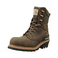 carhartt men's 8" waterproof composite toe leather logger boot cml8360