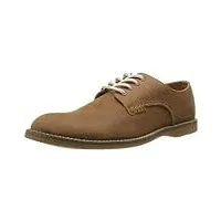 clarks farli walk, chaussures de ville homme - marron (tobacco leather), 45 eu (10.5 uk)