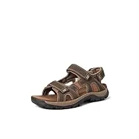 cat footwear homme giles open toe sandals, marron (marron foncé mens marron foncé), 44.5 eu