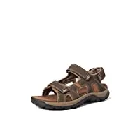 cat footwear homme giles open toe sandals, marron (marron foncé mens marron foncé), 42 eu
