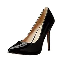 pleaser amuse 20, closed-toe pumps & heels femme - black (blk pat), 38 eu (8 us)