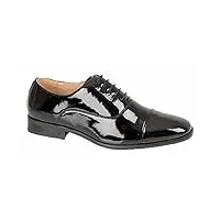 goor , chaussures de ville à lacets pour homme - noir - noir verni, 43 eu (9 uk)
