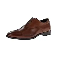 stacy adams kordell cap-toe chaussures à lacets oxford pour homme, cognac, 44 eu