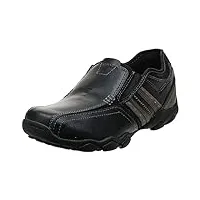 skechers homme diameter-zinroy loafers shoes, cuir noir, 45.5 eu