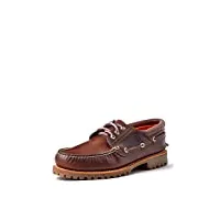timberland homme authentics 3 eye classic chaussures bateau , marron brown full grain , 41 eu