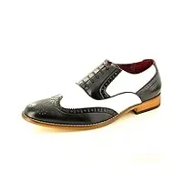 my perfect pair , chaussures de ville à lacets pour homme - noir - noir/blanc,