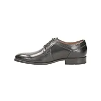 clarks kalden edge, chaussures de ville homme - noir (black leather), 41 eu (7 uk)