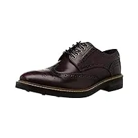 base london woburn hi shine bordo leather mens formal brogue casual shoes boots-12