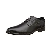 bugatti u90081, chaussures de ville à lacets pour homme noir noir taille 43