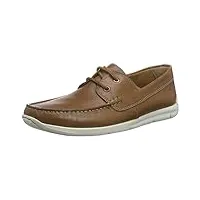 clarks homme karlock step chaussures bateau, marron (tan leather), 42 eu