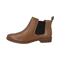 clarks femme taylor shine bottes chelsea, tan leather, 37 eu
