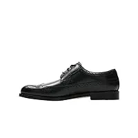 clarks 261193768, chaussures de ville à lacets pour homme - noir - noir, 38.5