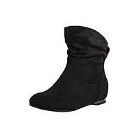 elara bottes femme talon compensé chunkyrayan ab02-25 black-42