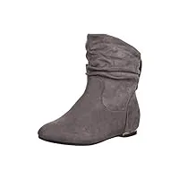 elara bottes femme talon compensé chunkyrayan ab02-25 grey-42