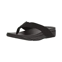 fitflop women's surfa webbing sandals, black, 9