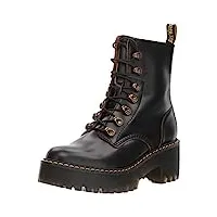 dr. martens femme 7 hook boot rangers, black vintage smooth, 36 eu