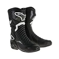 alpinestars bottes moto smx-6 v2, noir/blanc, taille 44