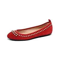 tod's b1628 ballerina donna scarpa borchie rosso shoe woman [38.5]