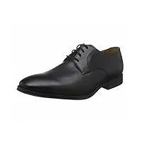 clarks chaussures lacées de gilman lace mens cuir large 8 uk/ 42 eu noir